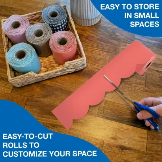 Carson Dellosa Education 65' Salmon Rolled Scalloped Bulletin Board Borders (1 roll) image {4}