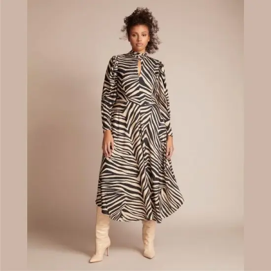 11 Honor&eacute; Collection Women's Elegant Animal Print Midi Dress image {5}