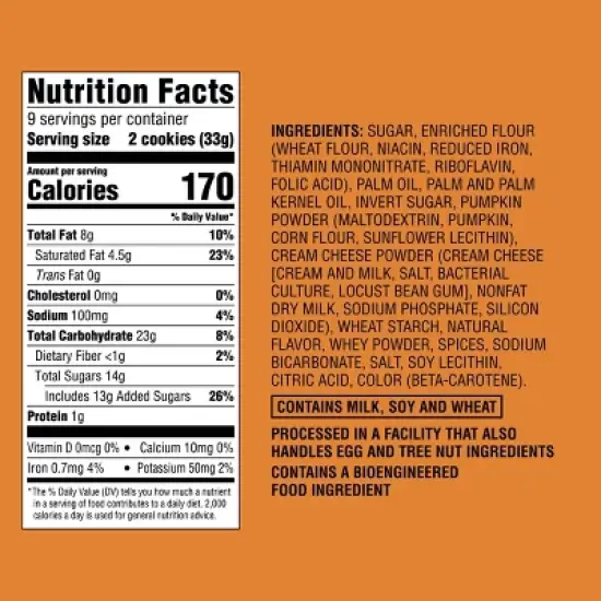 Fall Harvest Pumpkin Cheesecake Sandwich Cookies - 10.6oz - Favorite Day&trade; image {4}