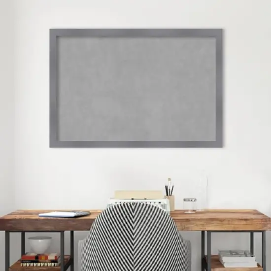 38"x26" Edwin Framed Magnetic Board Gray - Amanti Art image {8}