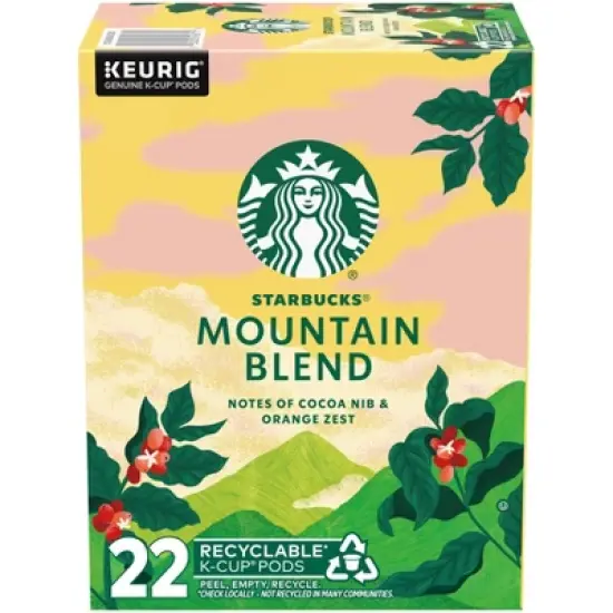 Starbucks Mountain Blend Medium Roast Keurig K-Cup Coffee Pods - 22ct image {8}