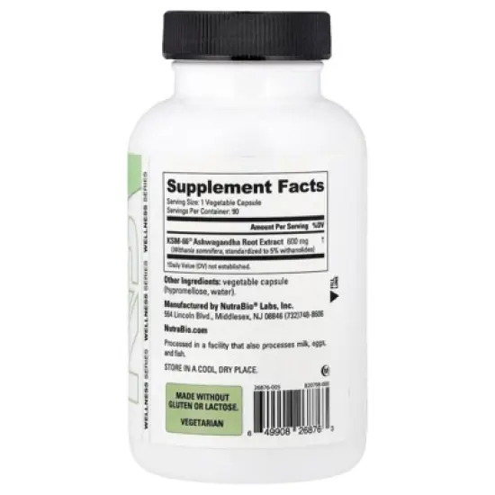 NutraBio KSM-66&reg;, Ashwagandha , 90 Capsules image {1}