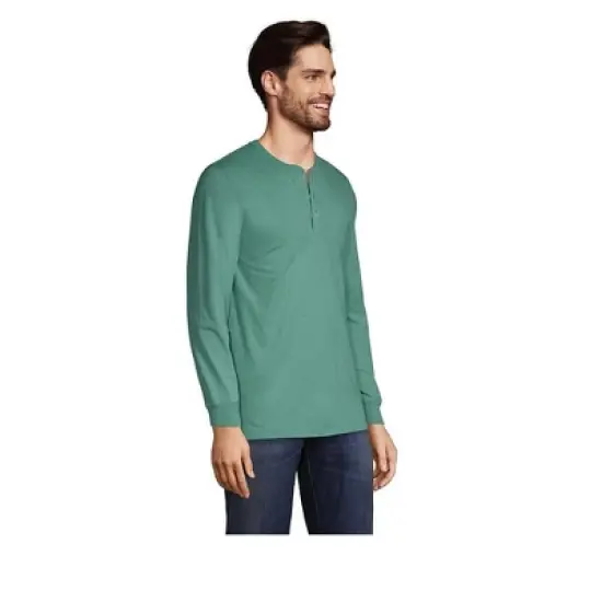 Lands' End Men's Super-T Long Sleeve Henley Shirt image {2}