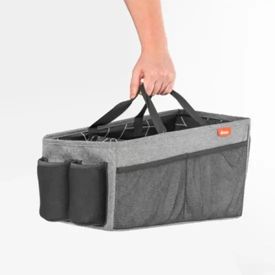 Diono Travel Pal XL Back Seat Car Organizer, 12 Compartments, Insulated Drink Holder, Carry Handles, Gray image {9}
