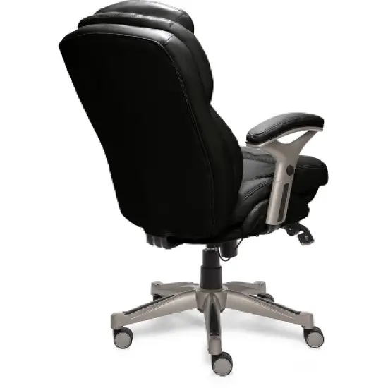 Back N Motion Health & Wellness Managers Chair Black Leather - Serta image {3}