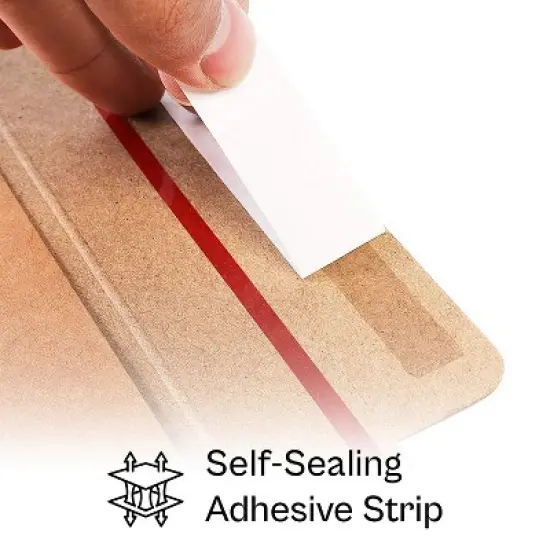 PSBM 100 Pieces 6" x 8" Kraft Rigid Photo Document Mailers Cardboard Envelopes 28 pt. image {3}