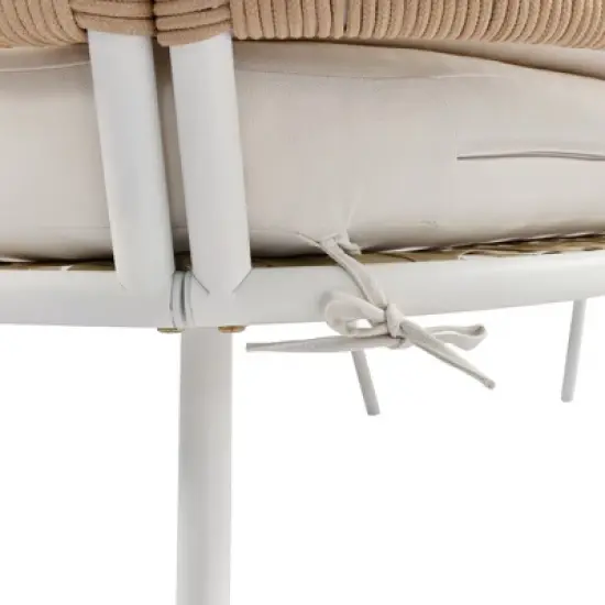 FIONECA 8-Piece Outdoor PE Wicker Patio Furniture Set, Modular Garden Sofa Set with Gray Cushions, Black Rattan Conversation Set image {15}