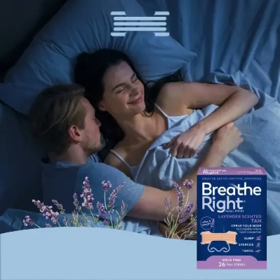 Breathe Right Lavender Scented Drug-Free Nasal Strips for Congestion Relief - 26ct image {7}