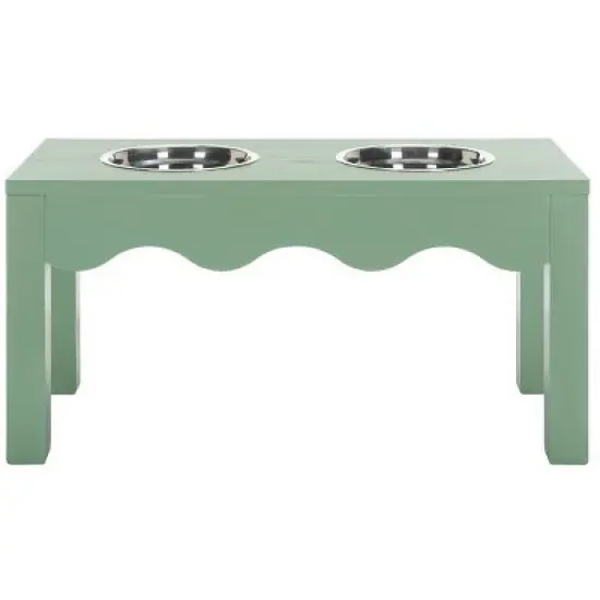 Lilith Double Pet Feeder - Removable Stainless Steel Bowls - Cat/Dog - PET5702 - Safavieh Pets image {13}