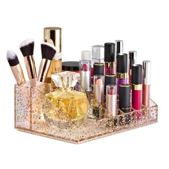 Sorbus 16 Slot Glitter Acrylic Makeup Organizer image {7}