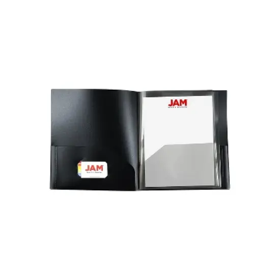 JAM Paper 10-Pocket Heavy Duty Folders Black 3/Pack (389MP10blc) 389MP10BLC image {3}