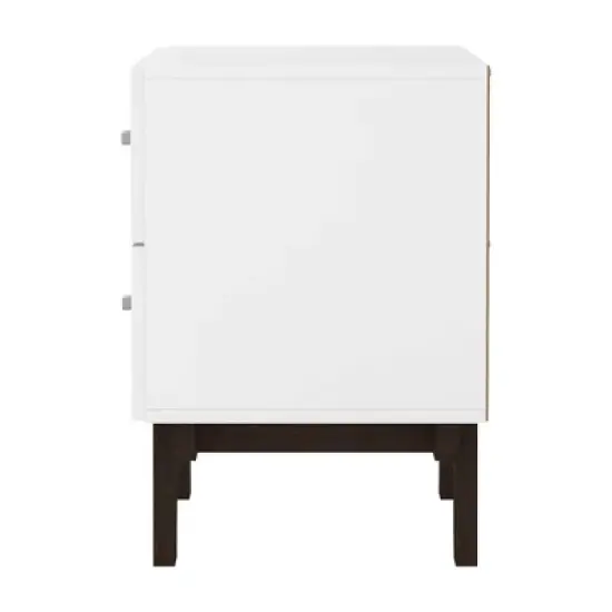 Kincaid Wood 2 Drawer Nightstand Matte White - Hillsdale Furniture image {5}