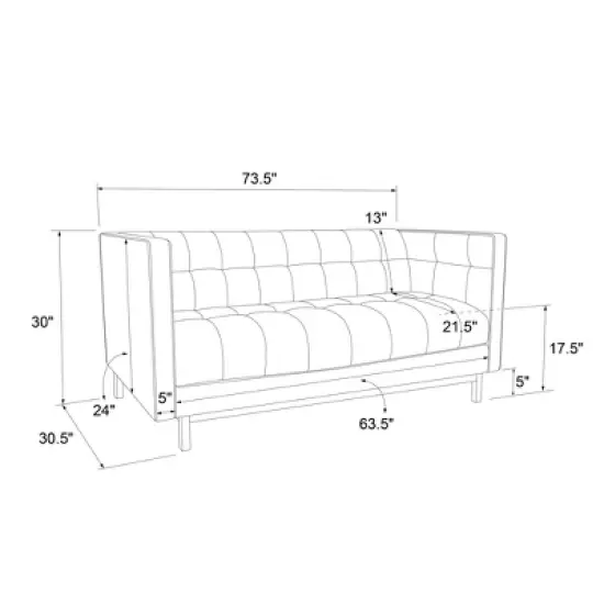 Cologne Tufted Track Arm Sofa Emerald Green - Threshold&trade; image {6}
