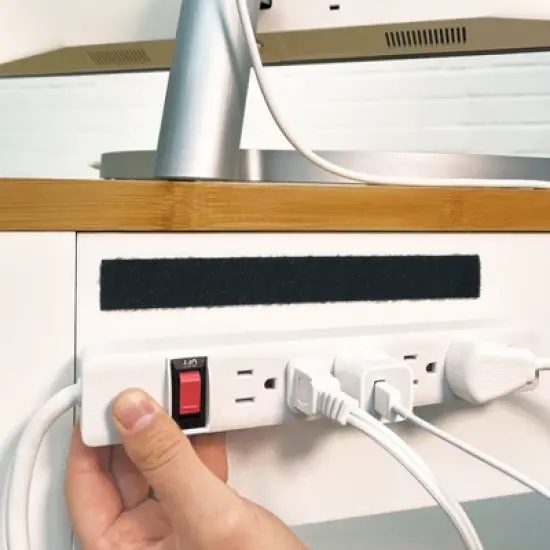 Wrap-It 15' x 1" Stick 'Em Adhesive Back Hook and Loop Roll: Cable & Cord Organizer, Cable Wrap, Black, 2-Year Warranty image {3}