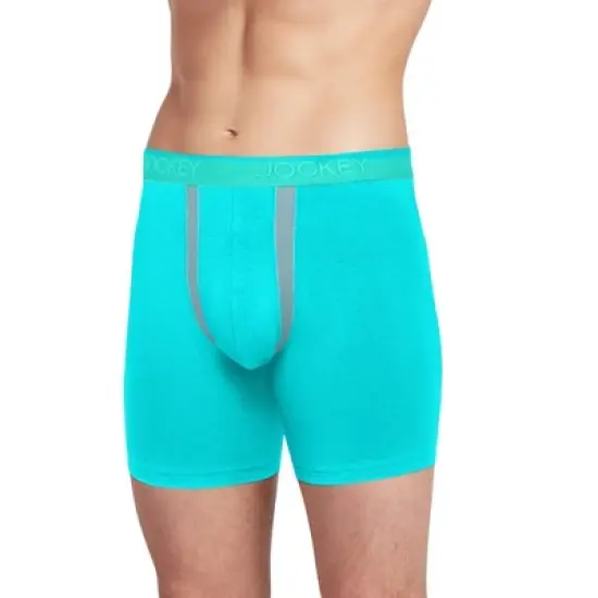 Jockey Men's Chafe Proof Pouch Cotton Stretch 6" Boxer Brief image {13}