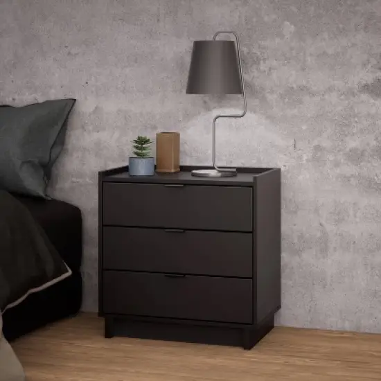 Prepac Simply Modern 3 Drawer Nightstand image {3}