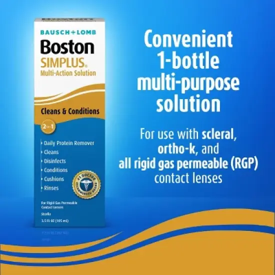 Boston Simplus Hard Contact Solution for Multipurpose Lens Care - 3.5 fl oz image {3}