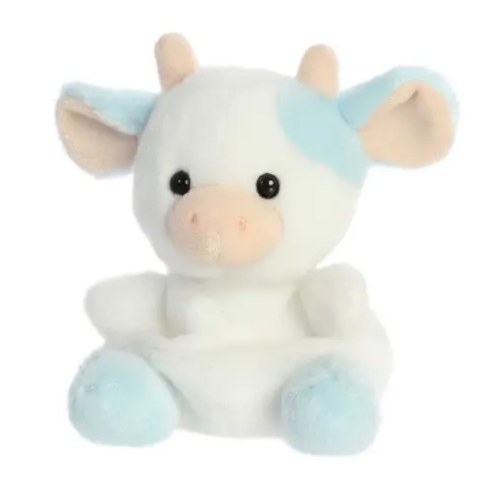 Aurora Mini Skyla Blueberry Cow Palm Pals Adorable Stuffed Animal Blue 4.5" image {4}