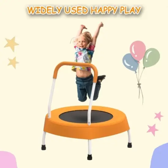 Jump Into Fun 28" Mini Toddler Trampoline Kids With Has removable legs and handles, Anti-slip rubber feet For Indoor And outdoor Use image {7}