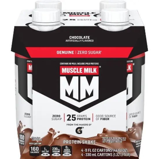 Muscle Milk Genuine Protein Shake - Chocolate - 11 fl oz/4pk image {5}