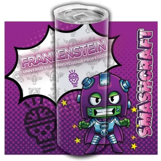 SMASHCRAFT 20 ounce Stainless Steel Double Walled Insulated Travel Tumbler Coffee Mug Cup, Frankenstein Chibi image {1}