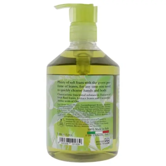 Leaves Fresh Foam Hand and Body Cleanser by LErbolario for Unisex - 16.9 oz Body Wash image {1}