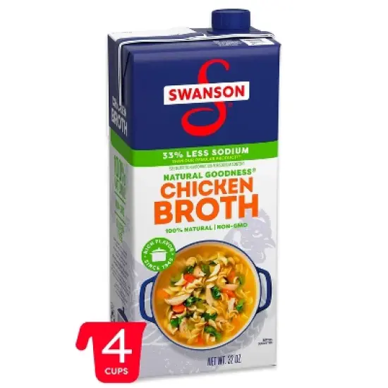 Swanson Natural Goodness Gluten Free 33% Less Sodium Chicken Broth - 32oz image {15}