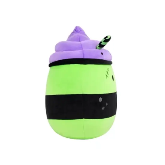 Squishmallows 12" Green and Purple Latte with Stitches and Bat logo Medium Plush: Polyester Character Stuffed Animal image {6}