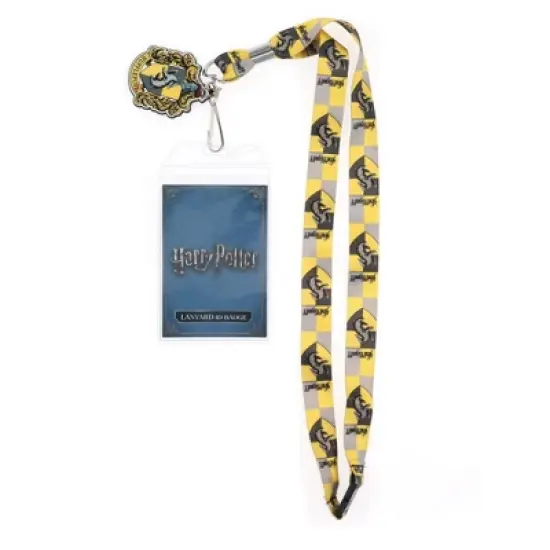 Silver Buffalo Harry Potter Hufflepuff 22-Inch Lanyard With ID Badge Holder And Logo Charm image {9}