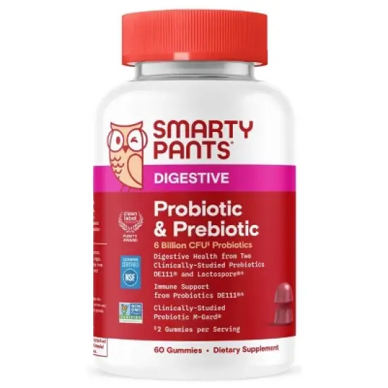 SmartyPants Adult Prebiotic & Probiotic Chewables for Digestive & Immune Support Capsules - 60ct image {11}
