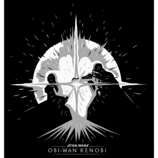 Men's Star Wars: Obi-Wan Kenobi Darth Vader vs Kenobi Silhouette Lightsaber Explosion T-Shirt image {1}