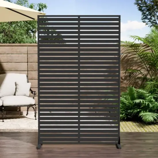 SEVOBAL Patio Decorative Screens 6 Piece Patio Privacy Paged Patio Decorative Screens Patio Screen Decorative for Yard, Black, 45.47"*15.75"*72.05" image {5}