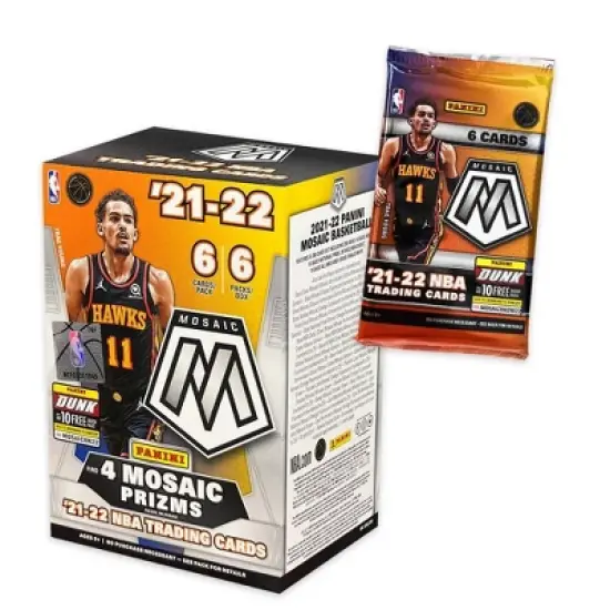 2021-22 Panini NBA Mosaic Basketball Trading  Card Blaster Box image {1}
