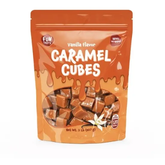Caramel Cubes Candy | 2 Pound Pack | Classic Creamy Squares image {6}