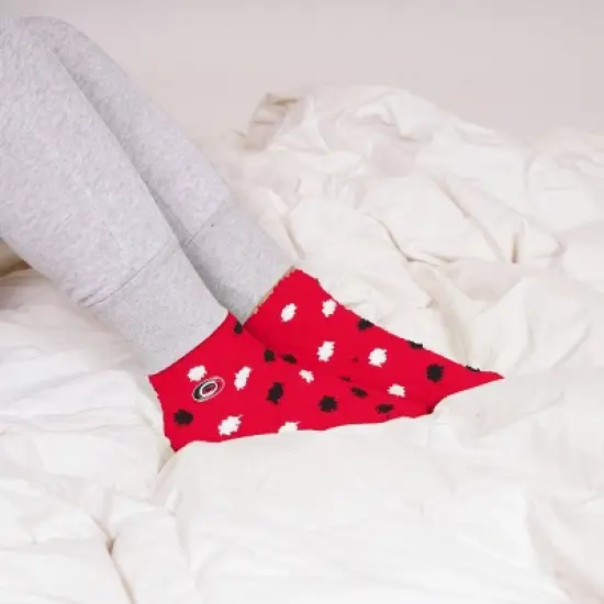 NHL Carolina Hurricanes Random Dots Fuzzy Socks image {2}