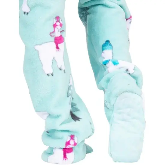 Footed Pajamas - Winter Llamas Toddler Hoodie Chenille Onesie image {2}