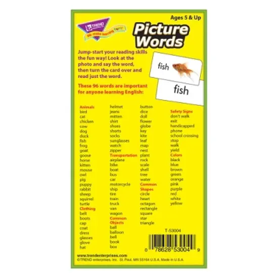 TREND Picture Words Skill Drill Flash Cards image {4}