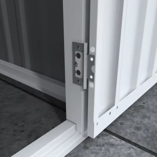 8X10FT Outdoor Storage Shed with Thickened Galvanized Steel,with Sloped Roof & Double Lockable Door,with 6 Vents, for Backyard Garden Bike,Lawnmower image {3}