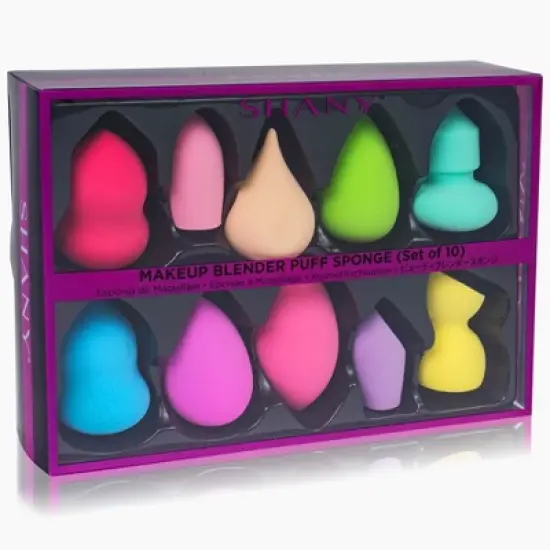 SHANY Makeup Blender Beauty Puff Sponge Set  - 10 pieces image {1}