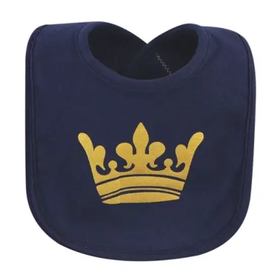 Hudson Baby Infant Boy Cotton Bibs 10pk, Handsome As A Prince, One Size image {2}