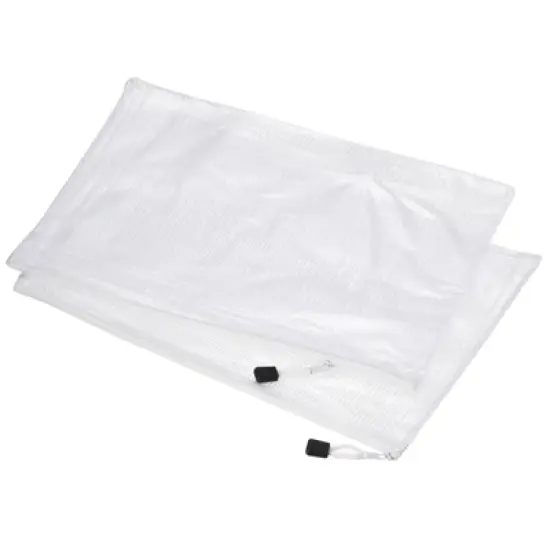 Unique Bargains PVC Waterproof Mesh Zipper Home Office Travel File Bag 3 Pcs image {8}