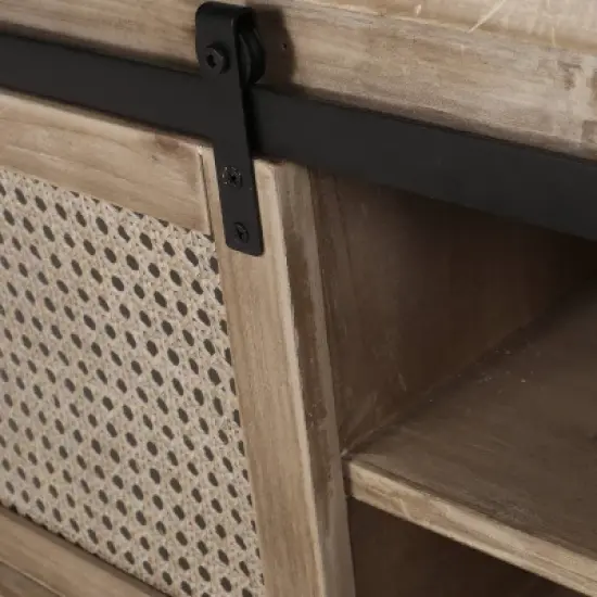 Niemi Rustic Storage Bench with Cushion Beige/ Natural/Black - Christopher Knight Home image {7}