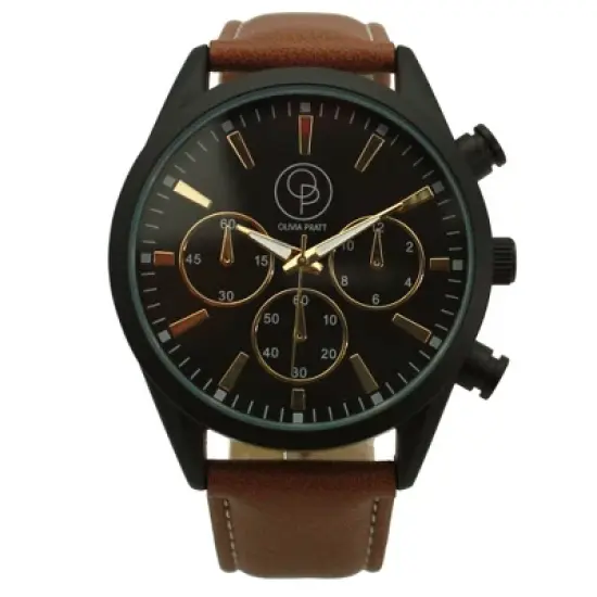 Olivia Pratt Solid Color Band Chronograph Men Watch image {5}