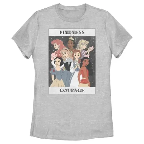 Women's Disney Princesses Kindness and Courage Poster T-Shirt image {3}