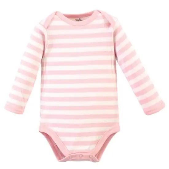 Touched by Nature Baby Girl Organic Cotton Long-Sleeve Bodysuits 5pk, Rosebud image {2}