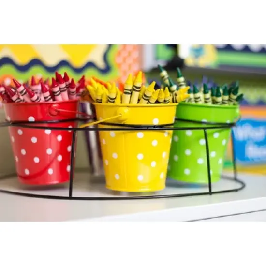 Teacher Created Resources&reg; Polka Dot Buckets & Caddy Set image {2}