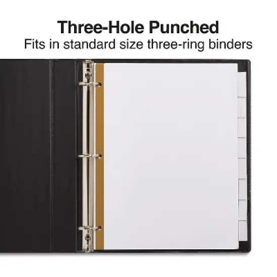 Staples Big Tab Insertable Paper Dividers 8-Tab Clear (18935/11124) 462762 image {4}