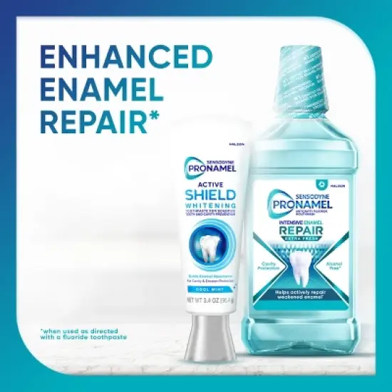 Sensodyne Pronamel Active Shield Whitening Toothpaste - Cool Mint - 3.4oz/3pk image {6}