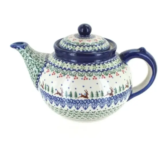Blue Rose Polish Pottery 18 Vena Teapot image {8}