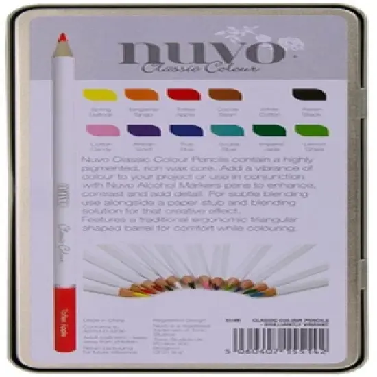 Nuvo Classic Color Pencils 12/Pkg-Brilliantly Vibrant image {1}